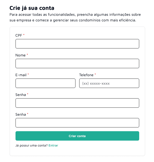 Cadastre-se gratuitamente